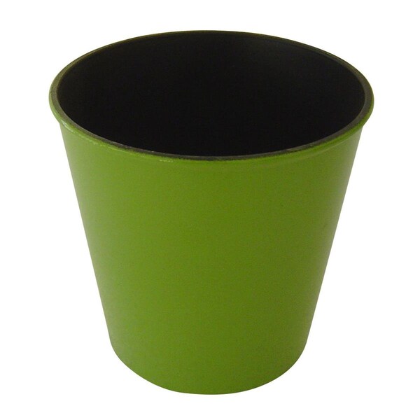 Gardencontrol 5.25 in. Round Tapered Recycled Plastic Planter, Lime Green GA2845881 - main